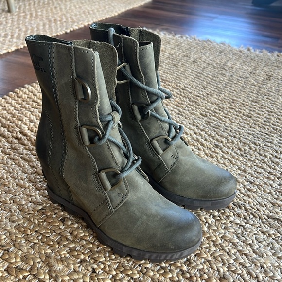 Sorel New no Box Sz 6 Women’s Joan of Arctic™ WEDGE II Olive - Picture 2 of 10
